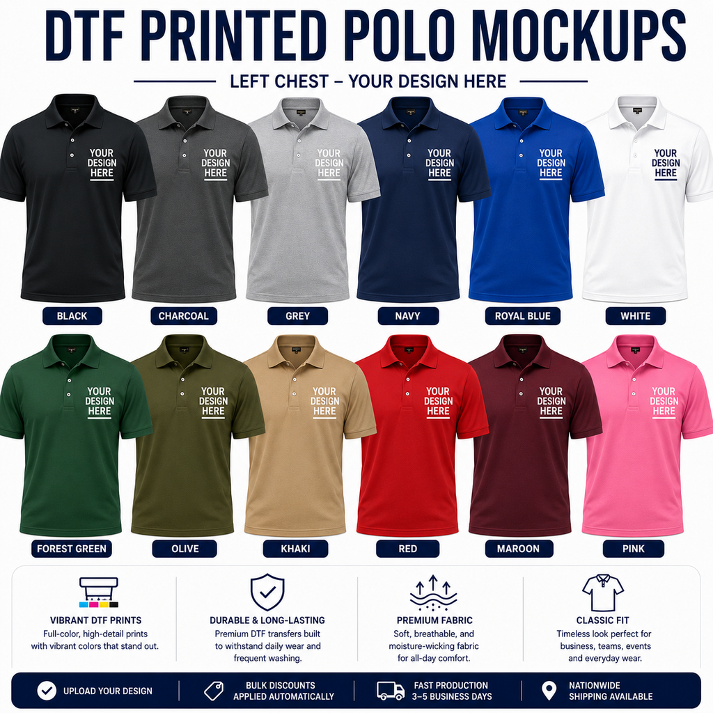 Custom DTF Polo
