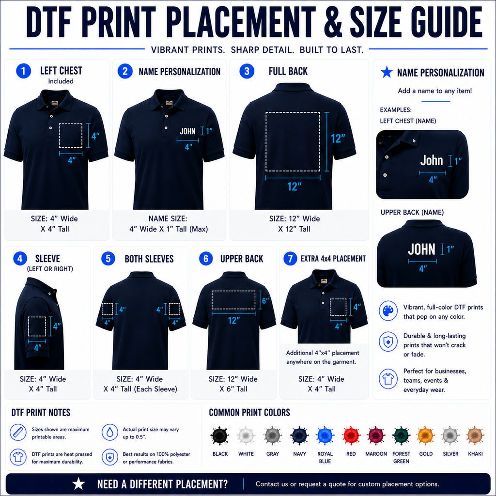 Custom DTF Polo