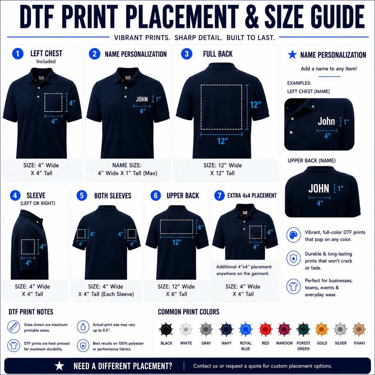 Custom DTF Polo
