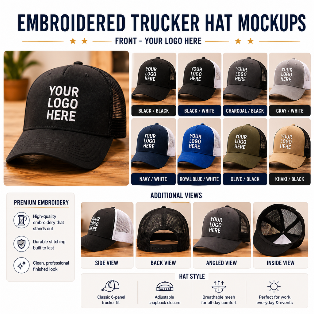 Custom Embroidered Trucker Hat